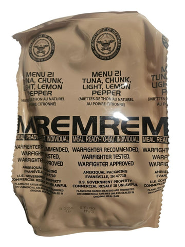 Genuine USGI MRE [Meal, Ready to Eat] Inspection Date 01/2026 or Newer [New Packaging] - You Choose Menu Ration with Entree, Sna