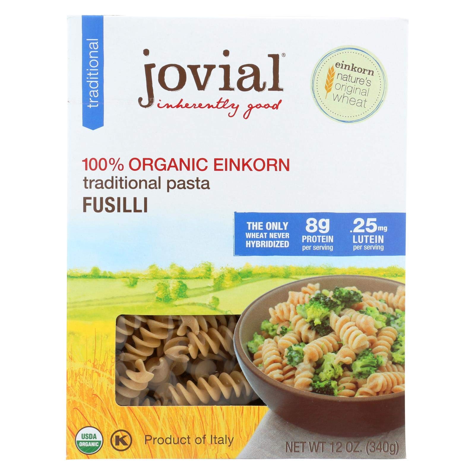 Jovial Organic Brown Rice Fusilli Pasta, 12 Ounce - 12 per case.