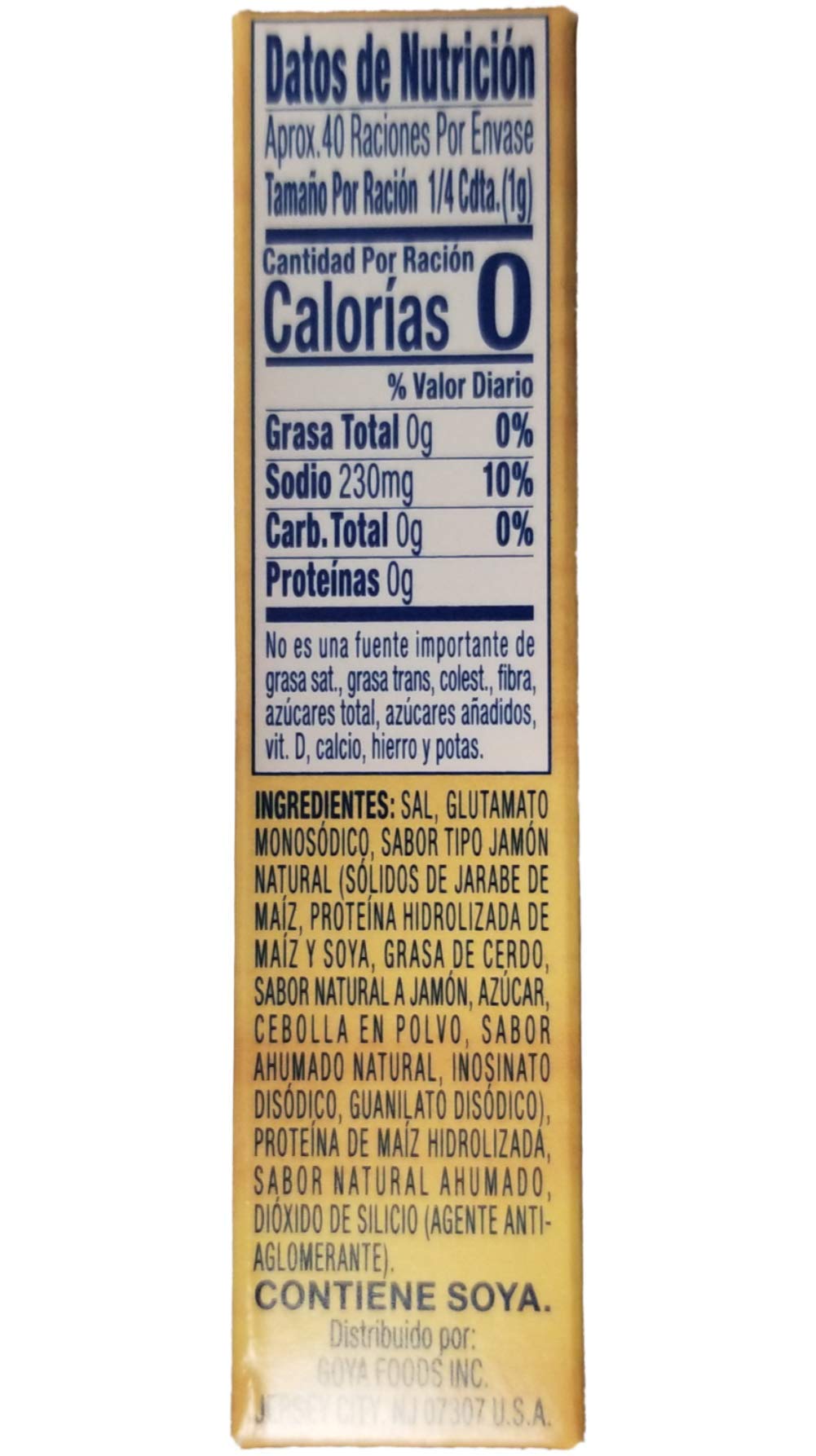 Goya Ham Flavored Concentrated Seasoning 1.41Oz | Sabor A Jamon (Pack Of 03)