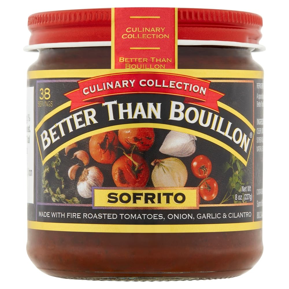 Better Than Bouillon Base Variety Pack, 1 Adobo Base, 1 Smoky Chipotle Base, 1 Sofrito Base, 1 Chili Base, 8 Ounce Glass Jars (P