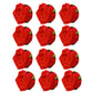 Confect Edible Red Rose Toppers - Pack Of 12 Christmas Cake Decorations For Cupcakes, Cakes & Donuts - Vegan, Gluten-Free, Dairy