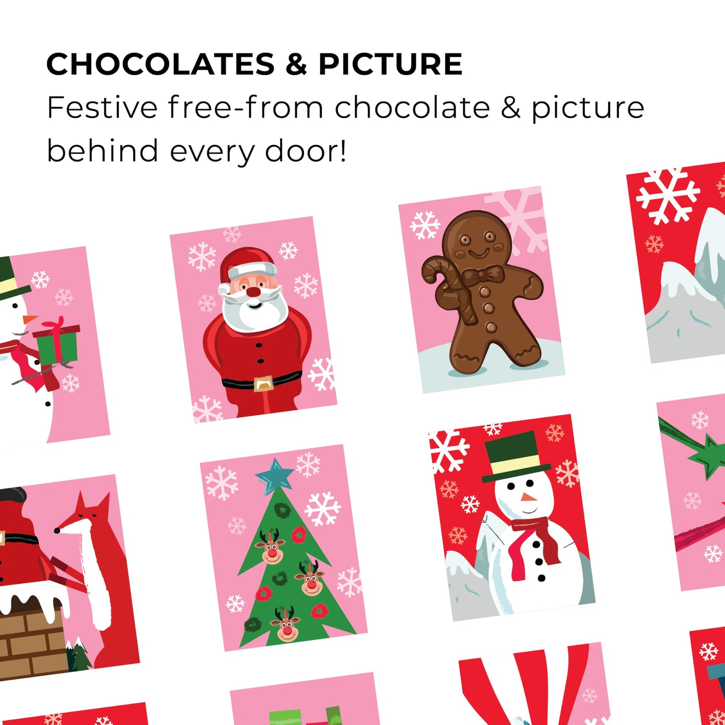 Moo Free Dairy Free Chocolate Advent Calendar, 100g, Pack of 3