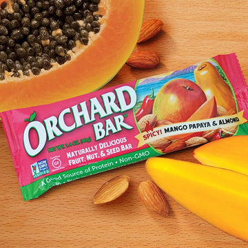 Orchard Bars Non-Gmo Fruit & Nut Bars, Mango Papaya Almond, 1.4 Oz, Pack Of 12