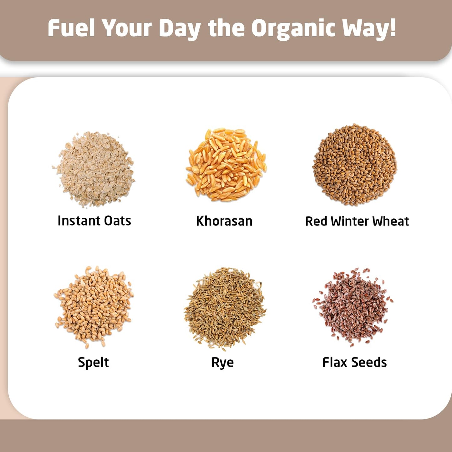 Farm To Table Foods Organic Ancient Super Grain Oatmeal Individual Serving Cups, Original Blend - High Protein, Non-Gmo, 12 Pack