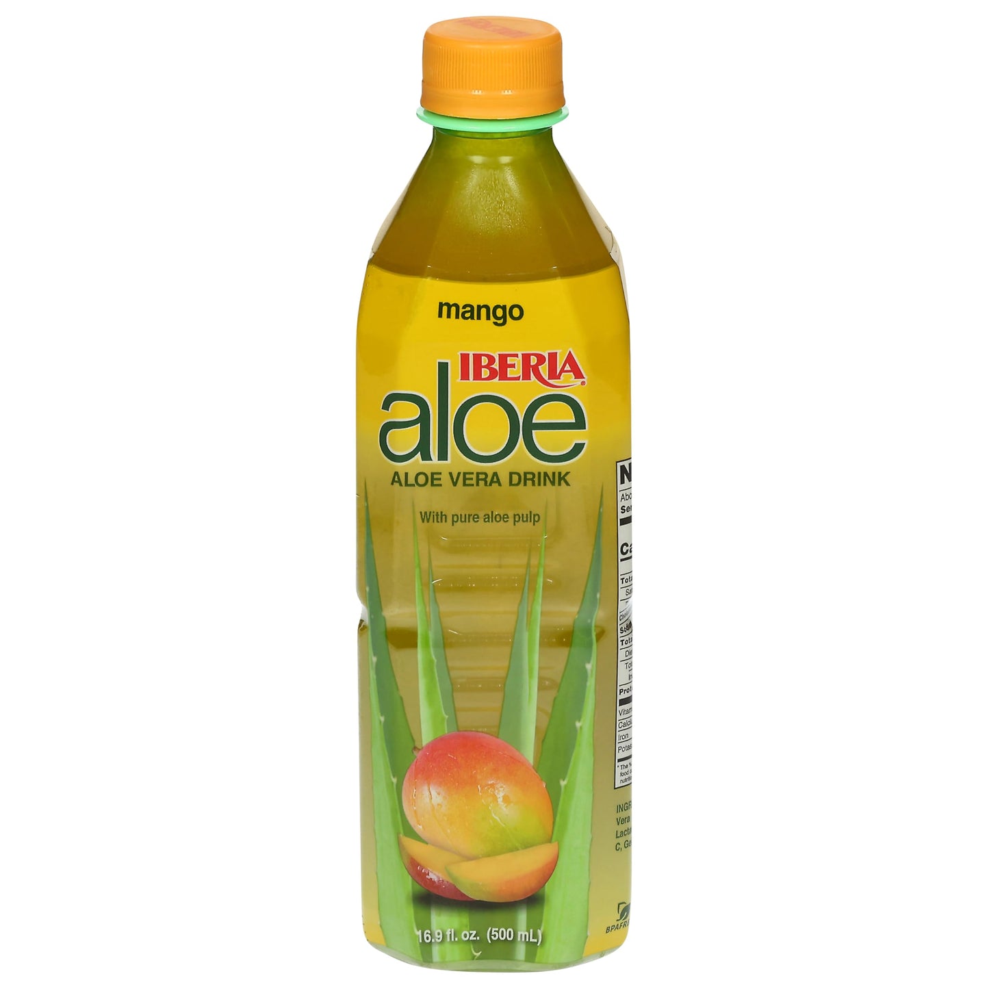 Iberia Aloe Vera Drink With Aloe Vera Pulp, Mango, 16.9 Fl Oz (Pack of 8)