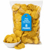 Plain Tortilla Chip Rounds, 8 Pounds, Crispy Corn Chips for Snacking & Parties