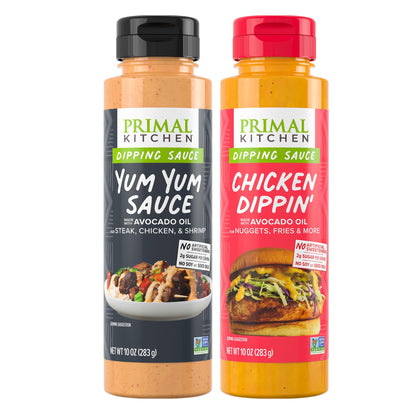 Primal Kitchen Dipping Sauces 2 Pack - Yum Yum Sauce & Chicken Dippin Sauce