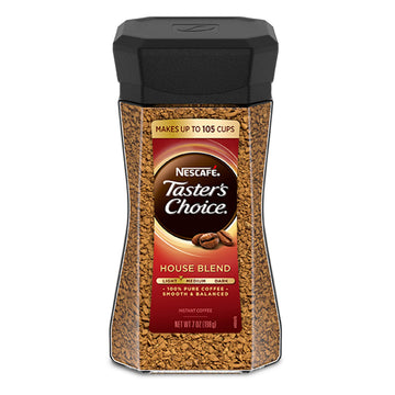 Nescafe Taster'S Choice House Blend Medium Light Roast Instant Coffee 7 Oz. Jar