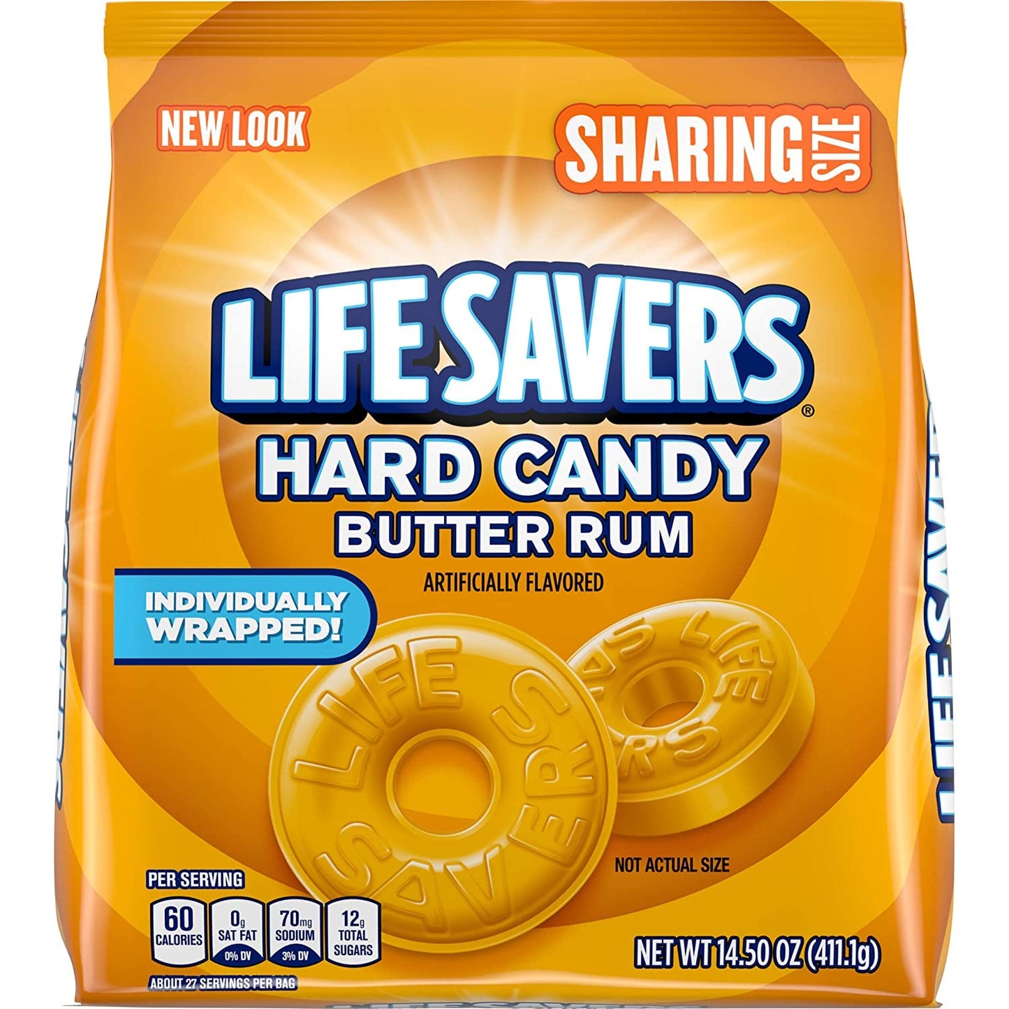 Life Savers Butter Rum Hard Candy - 14.5 Ounce (Pack of 2) - Yellow