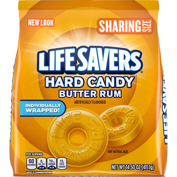 Life Savers Butter Rum Hard Candy - 14.5 Ounce (Pack of 2) - Yellow