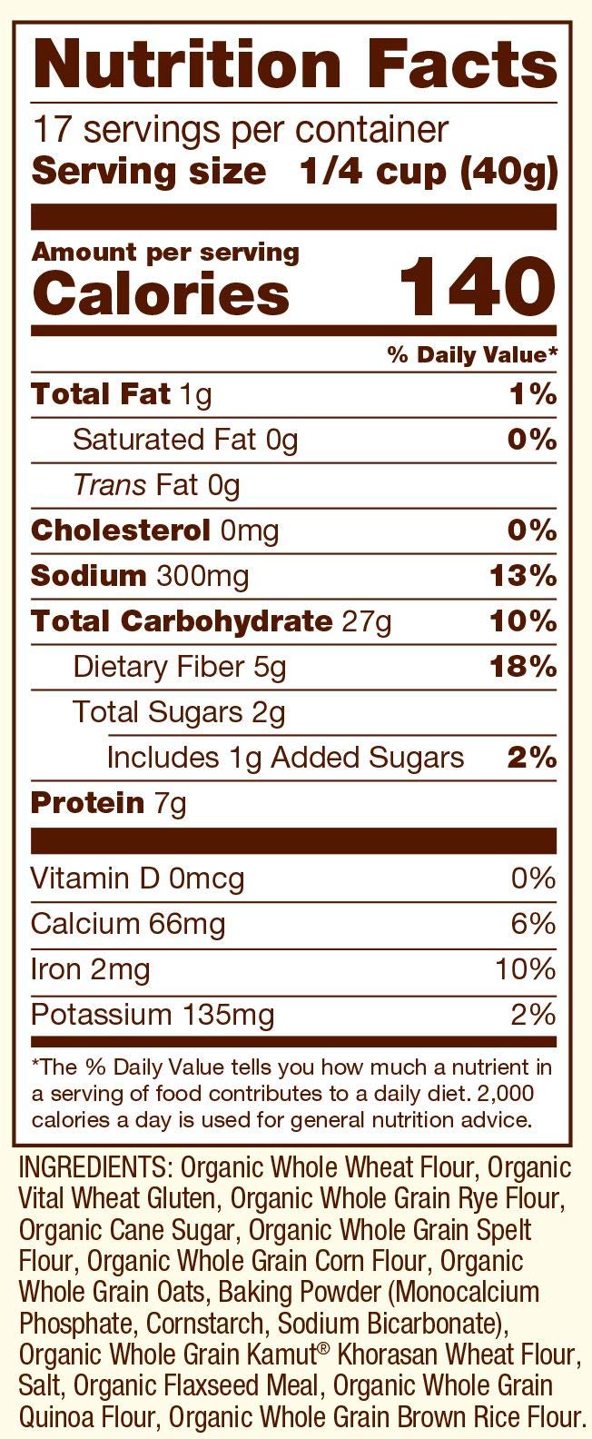 Bob'S Red Mill Organic 7 Grain Pancake & Waffle Mix, 24Oz (Pack Of 4) - Organic, Whole Grain, Kosher