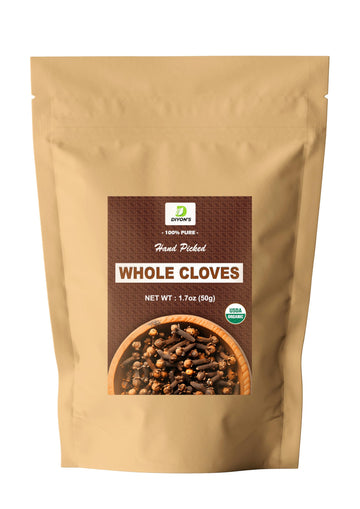 Organic Whole Cloves 1.7 oz, (stand up resealable pouch)