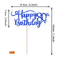 Rssta i Cake Topper Glitter Number 80 for 80th Birthday Celebration, Deep Blue, Model XM223, Paper Decoration
