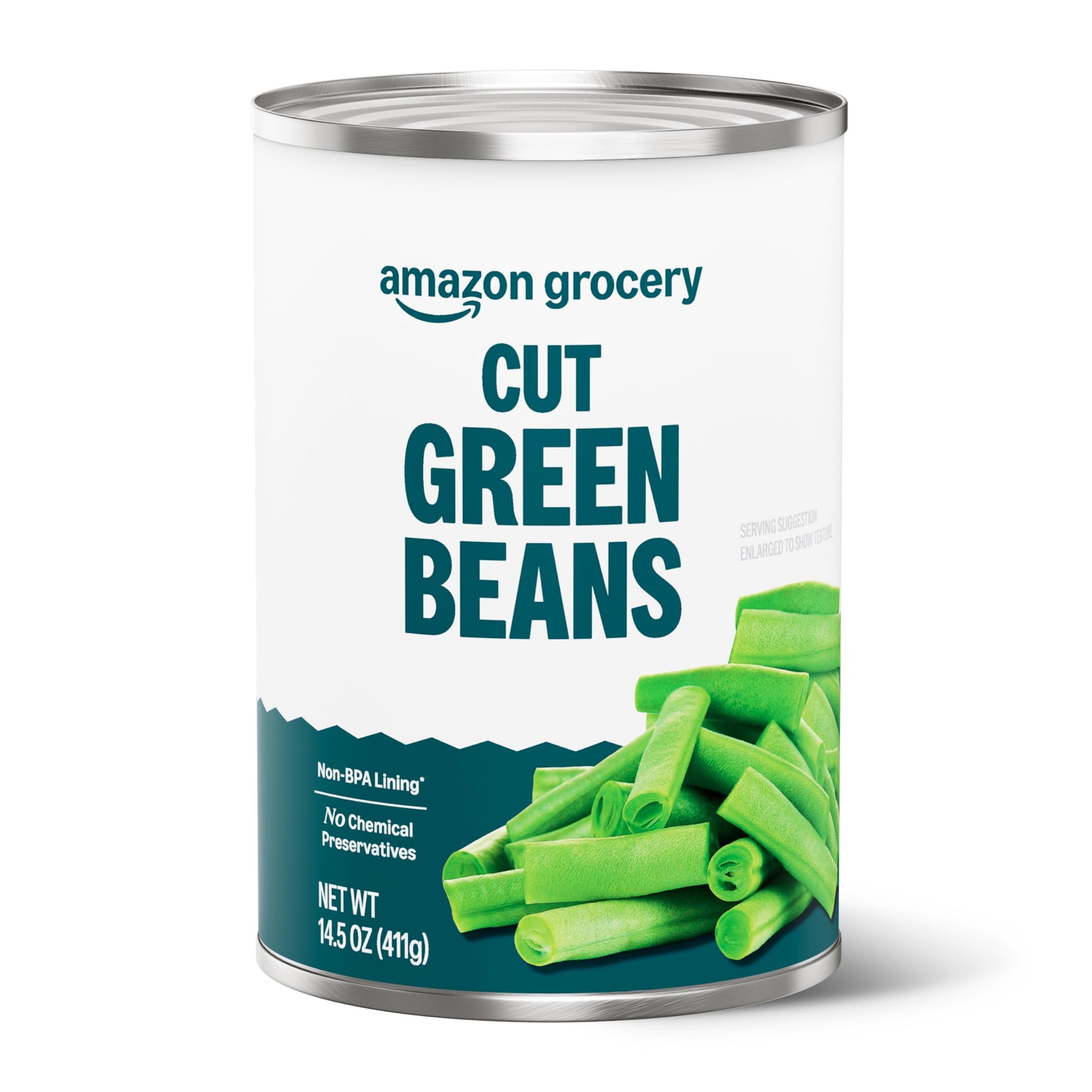 Amazon Grocery Cut Green Beans, 14.5 Oz, Pack of 1, Previously Amazon Fresh, Packaging May Vary