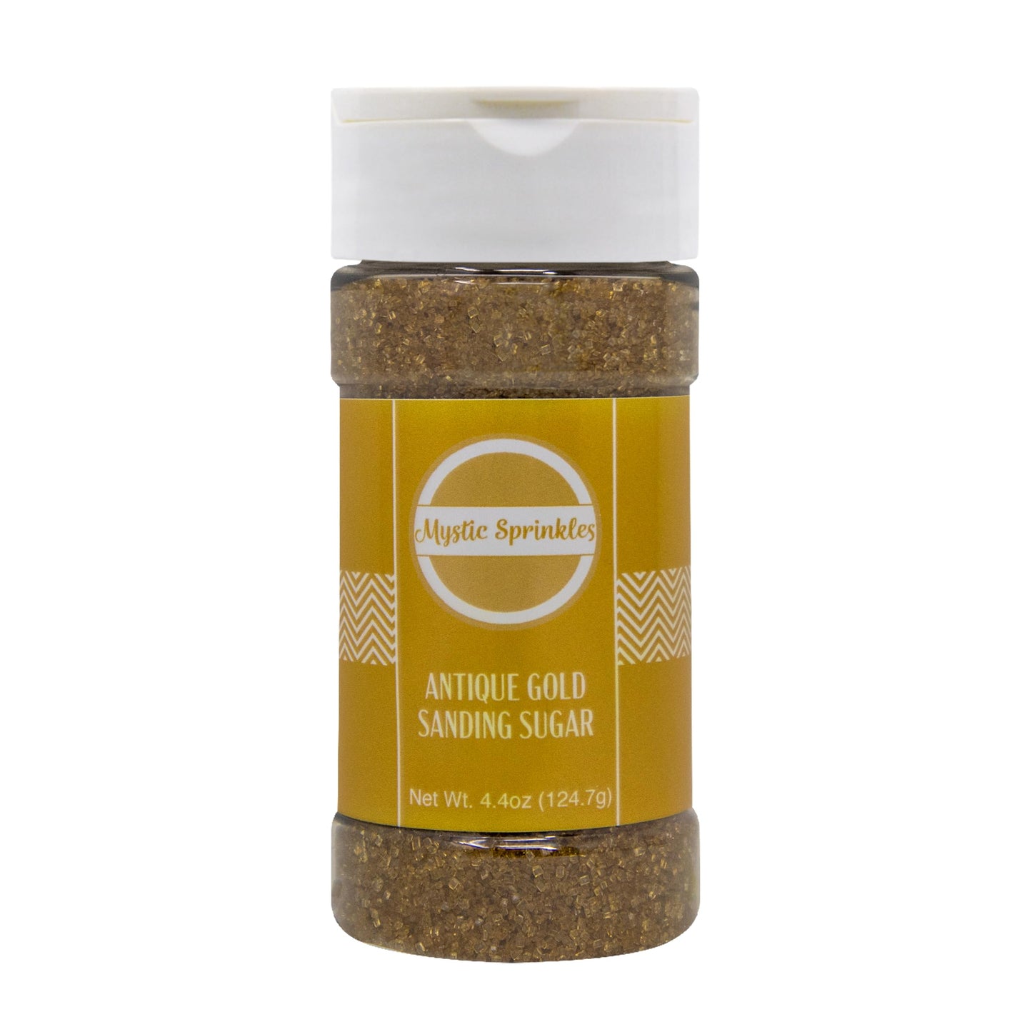 Mystic Sprinkles Sanding Sugar 4Oz Bottles (Antique Gold Sanding Sugar 4.4Oz)