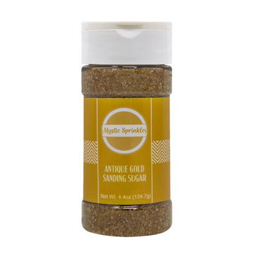 Mystic Sprinkles Sanding Sugar 4Oz Bottles (Antique Gold Sanding Sugar 4.4Oz)