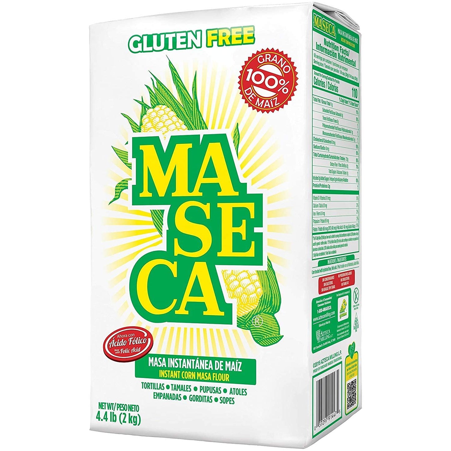 Maseca Corn Flour Mix, 4.4 Pound - 10 per case.