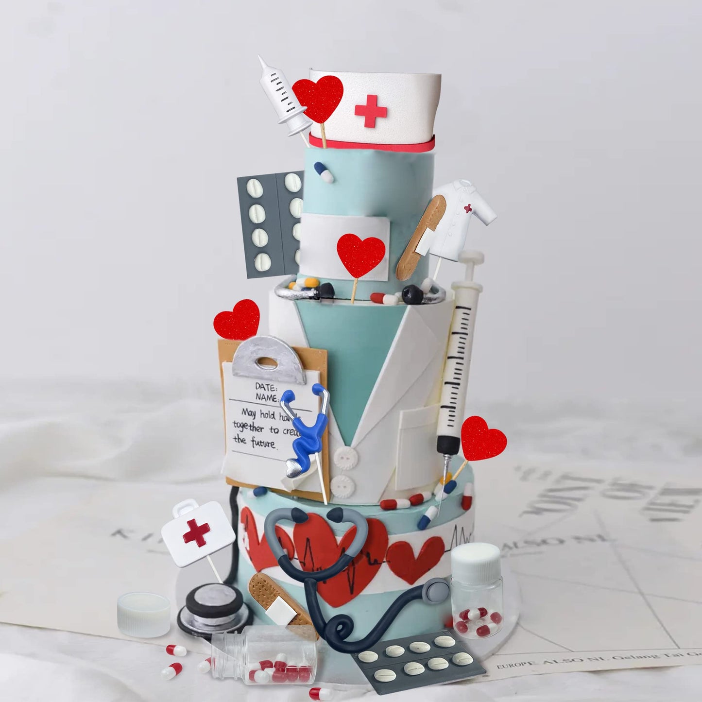 Nurse Cake Topper Nursing Cupcake Toppers Nurse Graduation Cake Decorations Rn Theme Party Favors Nurse Decorations For Nursing