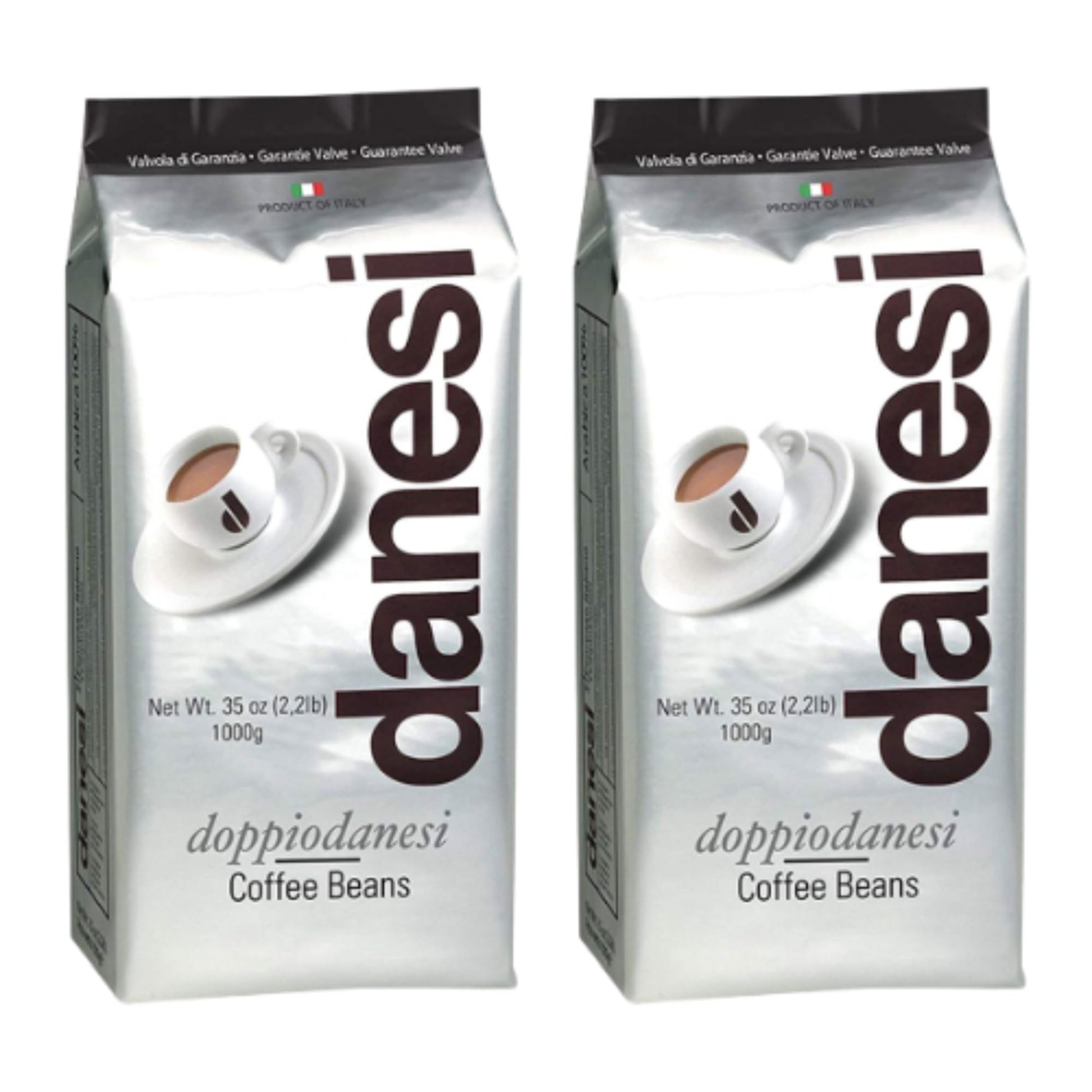 D DANESI CAFFÈ Espresso Coffee Beans - Medium Roast Whole Bean - 2.2 lb (Pack of 2)