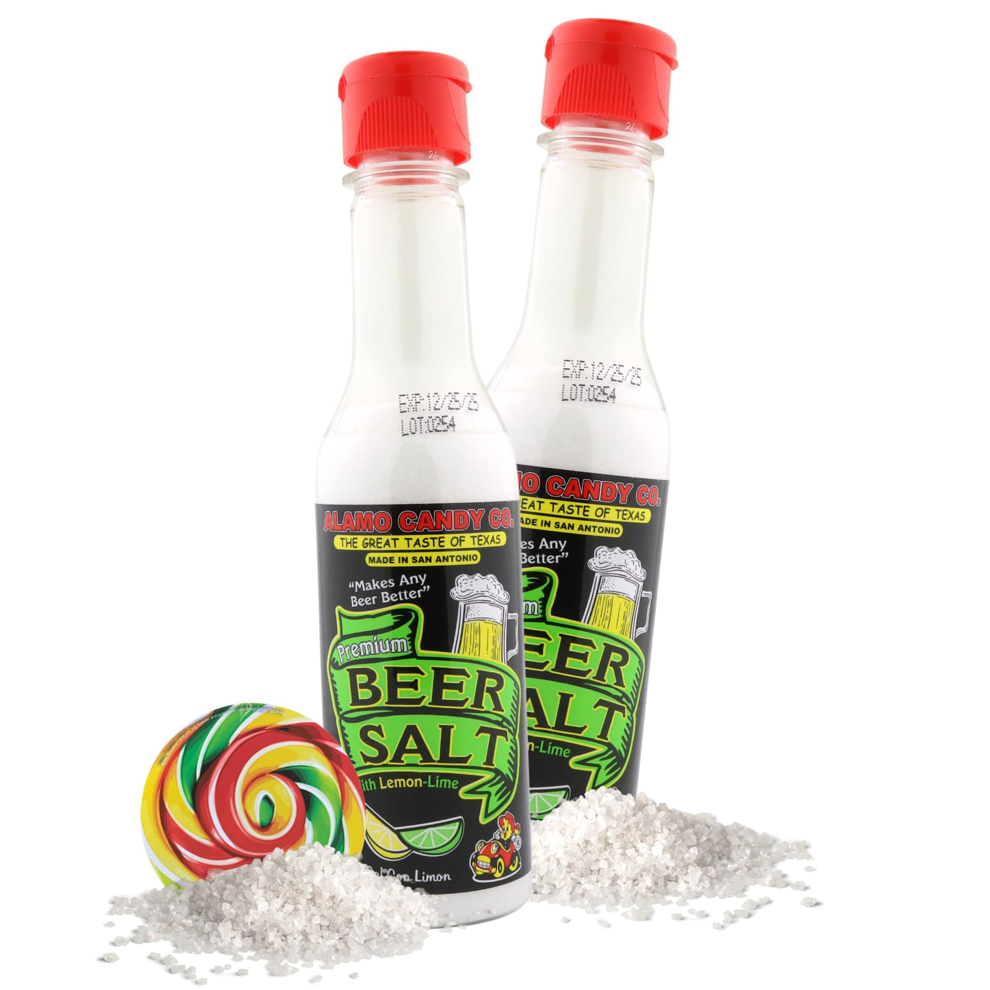 Needzo Lemon Lime Flavored Beer Salt, Drink Rim Garnish, Pack of 2, 4.75 Ounce