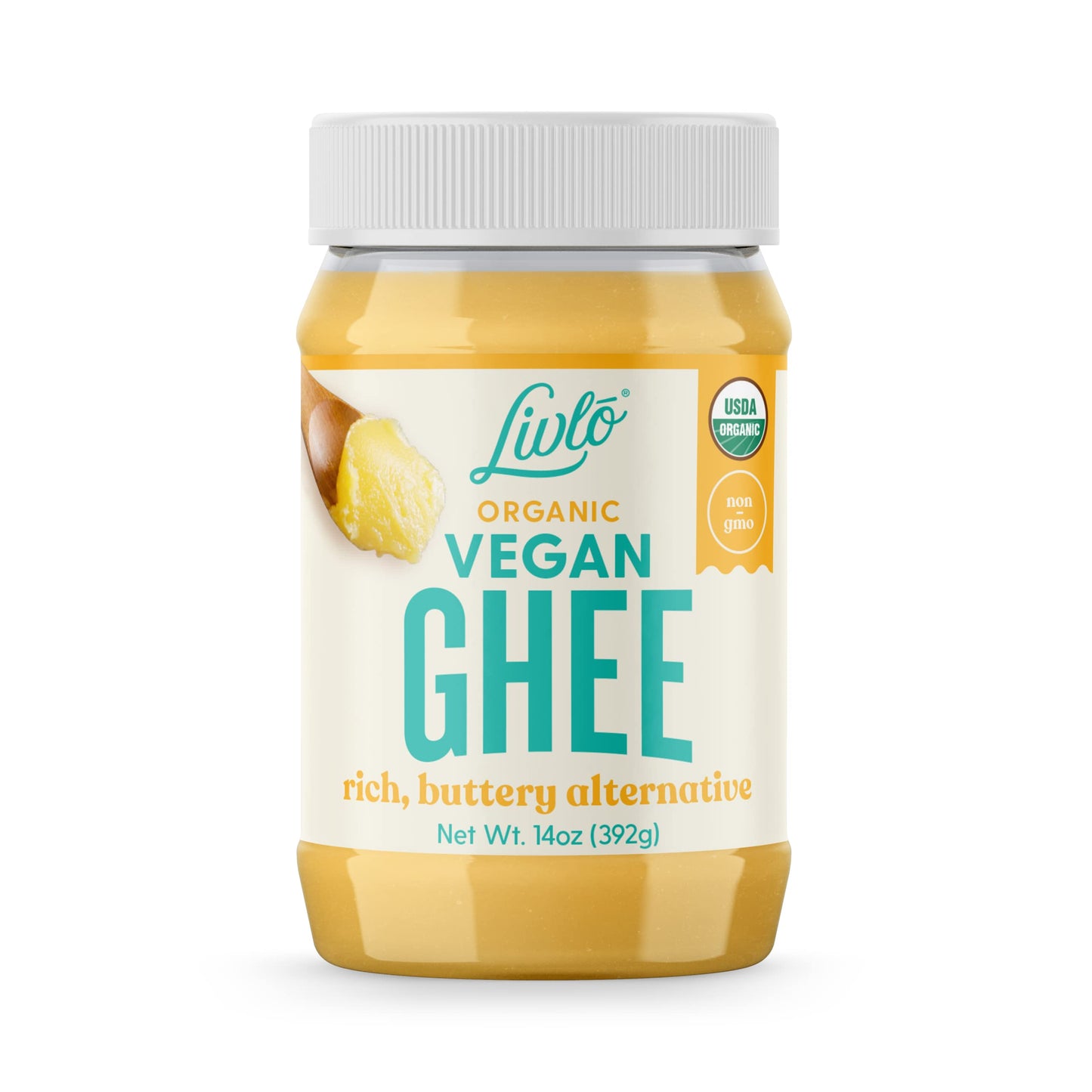 Livlo Organic Vegan Ghee - Plant Based Butter - No Refrigeration Necessary - Dairy Free, Soy Free, Gluten Free Substitute to Ghe