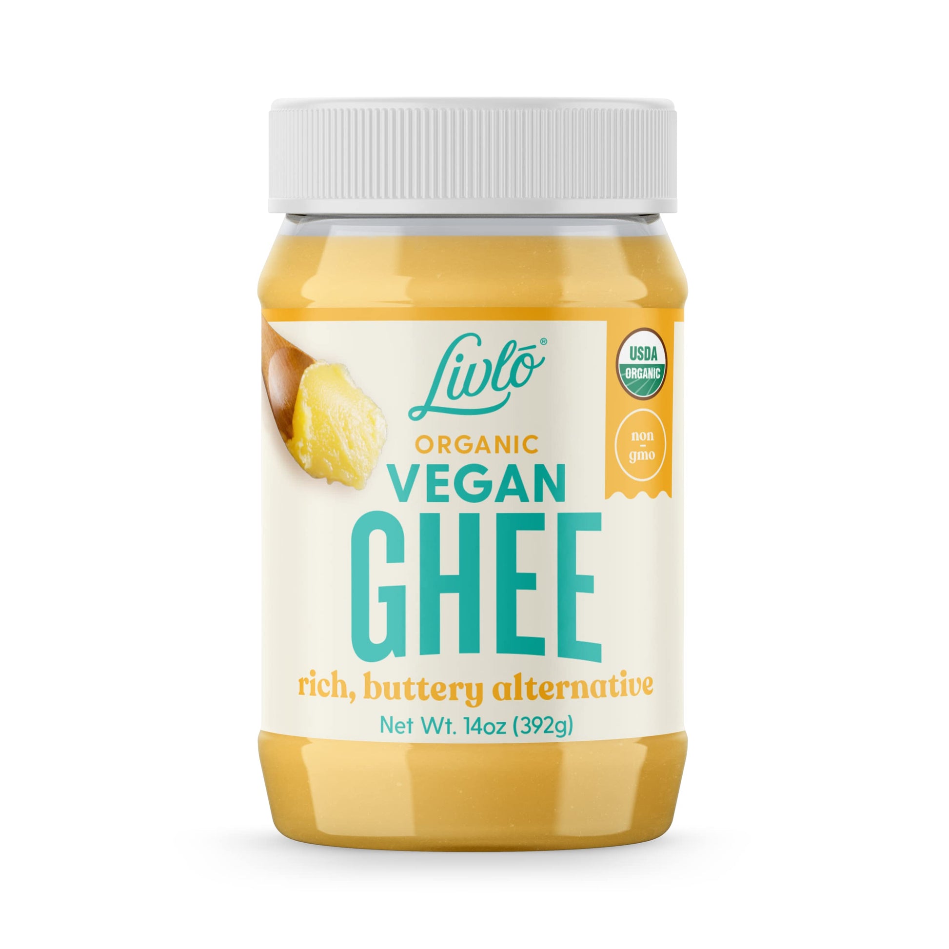 Livlo Organic Vegan Ghee - Plant Based Butter - No Refrigeration Necessary - Dairy Free, Soy Free, Gluten Free Substitute to Ghe