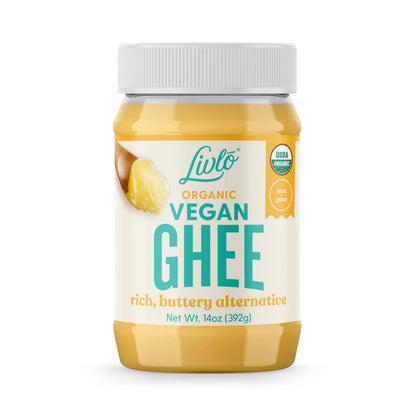Livlo Organic Vegan Ghee - Plant Based Butter - No Refrigeration Necessary - Dairy Free, Soy Free, Gluten Free Substitute to Ghe