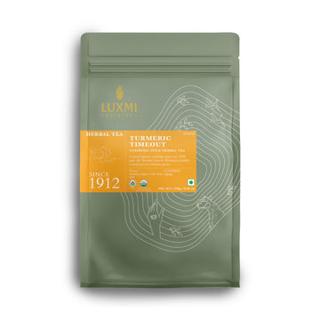 Luxmi Estates Turmeric Time-Out Herbal Loose Tea 250G Pack | Certified Usda Organic Herbal Tea | With Organic Turmeric, Ginger,