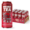 WEIRD Organic Hibiscus Black Tea, 16oz Cans, 160mg Caffeine, Pack of 12 - Bold & Refreshing Energy Drink Alternative