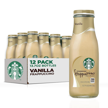 Starbucks Frappuccino Coffee Drink, Vanilla, 13.7 Fl Oz (Pack Of 12)