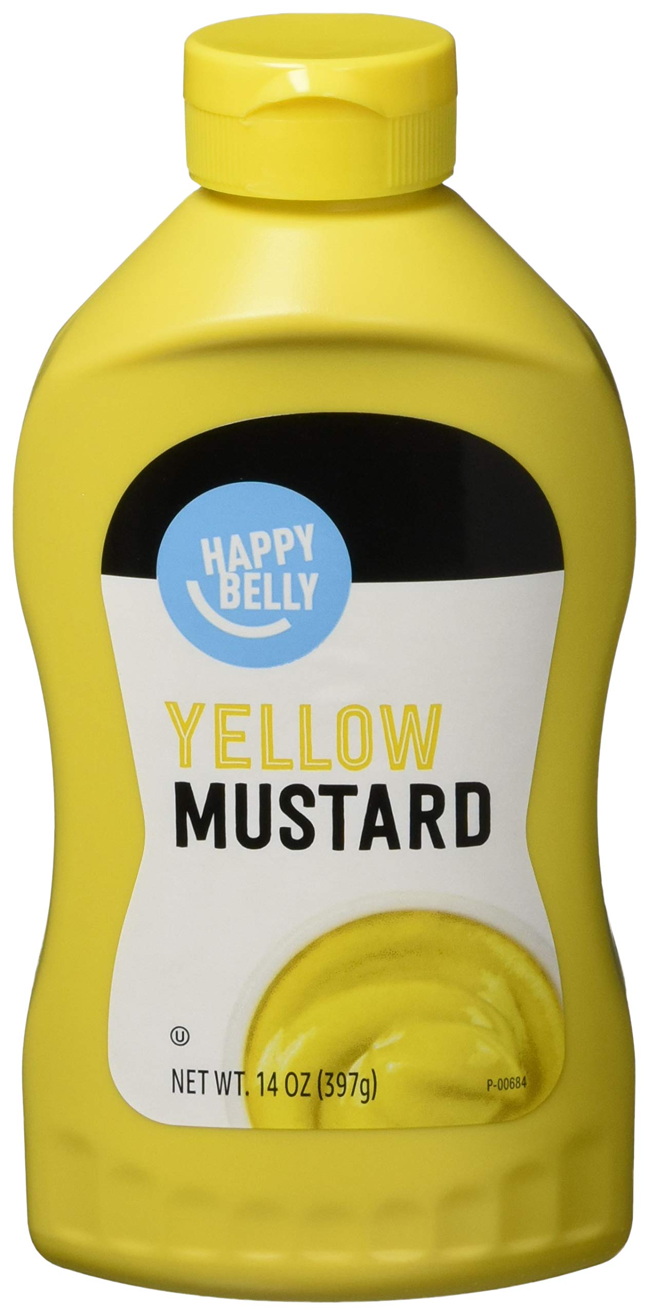 Happy Belly Yellow Mustard, Kosher, 14 Ounce, Pack of 1