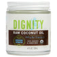 Dignity Coconuts Raw Coconut Oil - 100 Organic Unrefined Coconut Oil - 4 Fl Oz Glass Jar - Centrifuge Extracted
