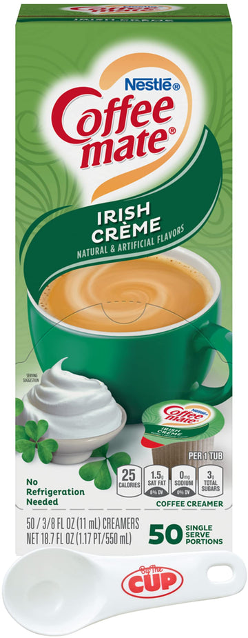 Nestle Coffee Mate Liquid Coffee Creamer Singles, Irish Crème, 50 Ct Box