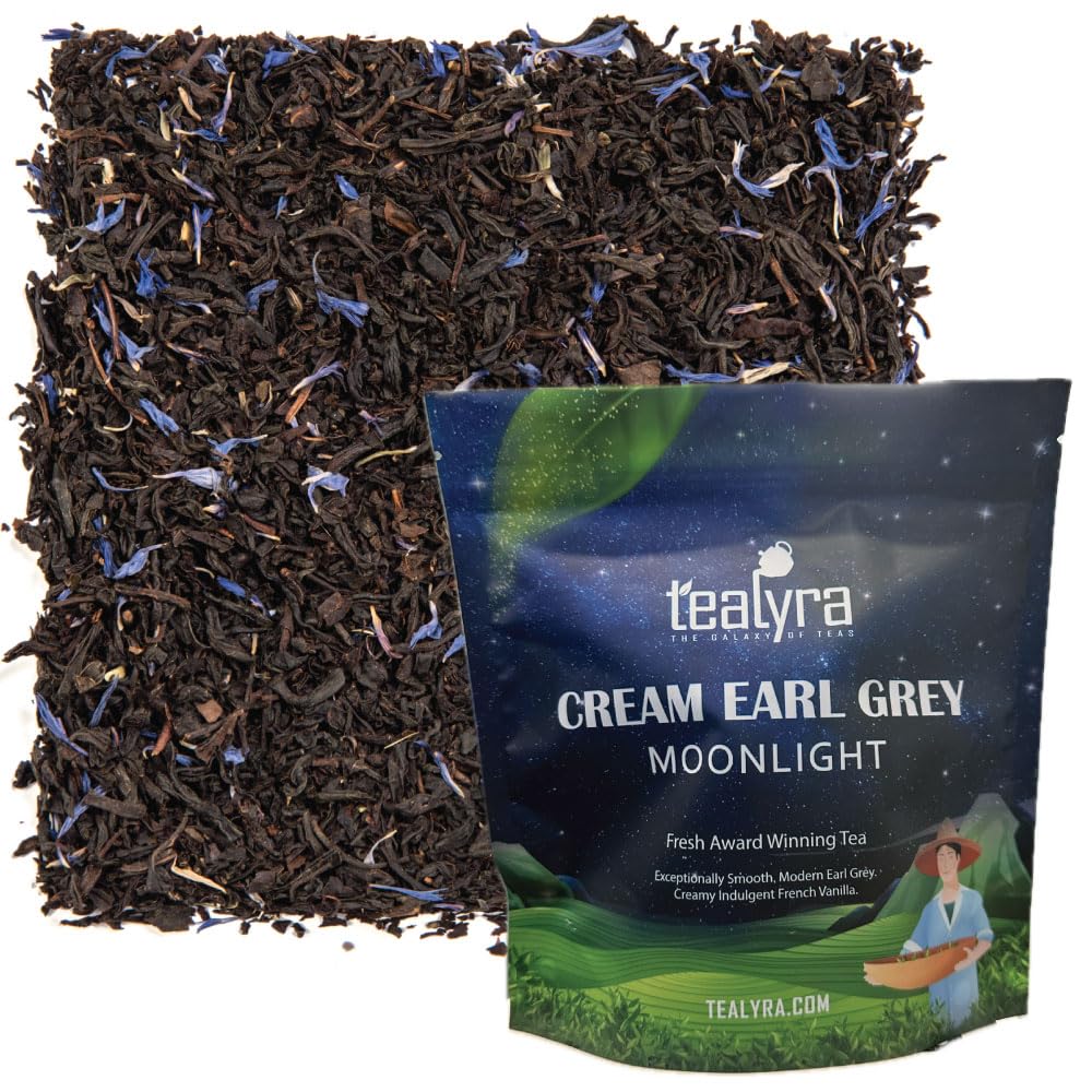 Tealyra Cream Earl Grey Moonlight Black Tea | Citrus Bergamot & Vanilla | 100g (3.5 oz)
