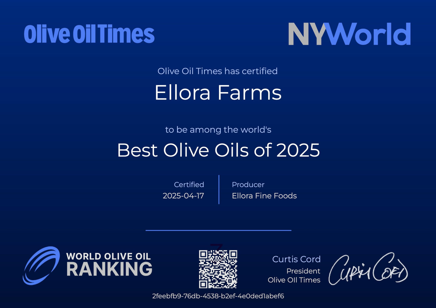 Ellora Farms, Single Estate Pdo Greek Extra Virgin Olive Oil, Cold Pressed & Traceable Olive Oil, Kosher, 1 Lt Tin (33.8 Oz.), P
