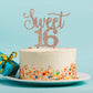 Sweet 16 Cake Toppers Rose Gold Glitter, Sweet 16 Cake Topper, Sweet 16 Birthday Cake Topper, 16Th Birthday Cake Topper, Sweet 1