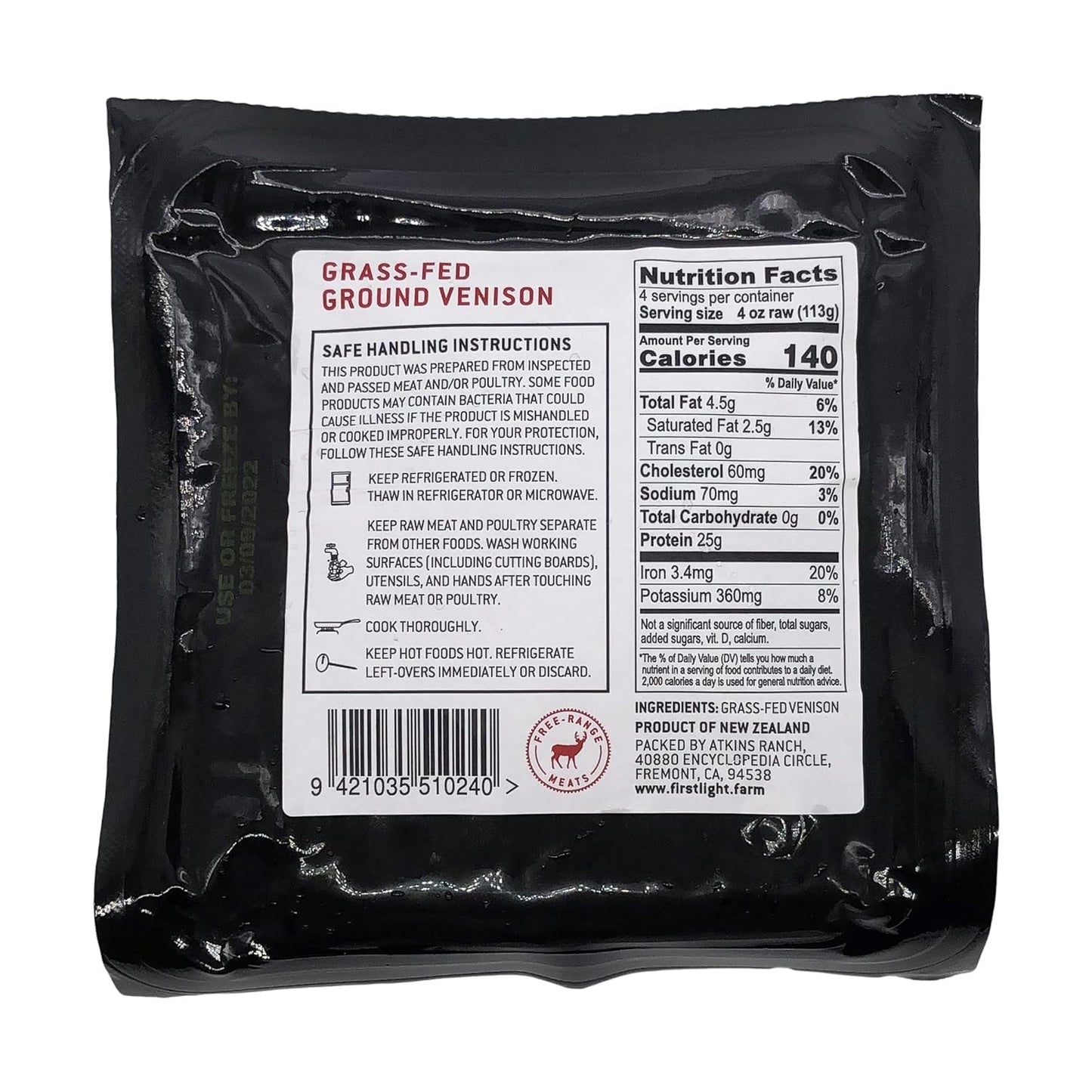 First Light Ground Venison, 16 OZ