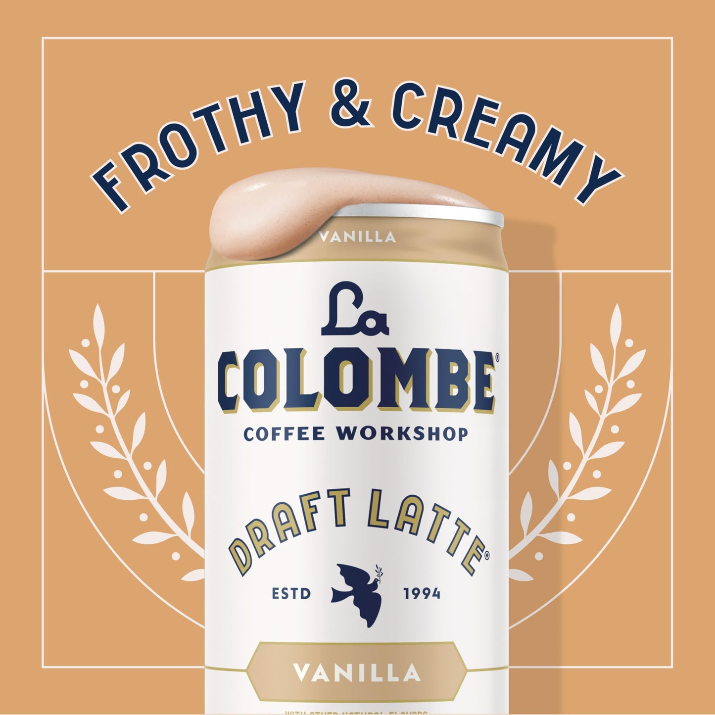 La Colombe Vanilla Draft Latte - 9 Fl. Oz. 4 Pack - 100% Arabica, Single-Origin, Brazilian Cold Brew Coffee With Lactose-Free Foamy Milk, Enhanced Coffee On The Go, 115Mg Natural Caffeine