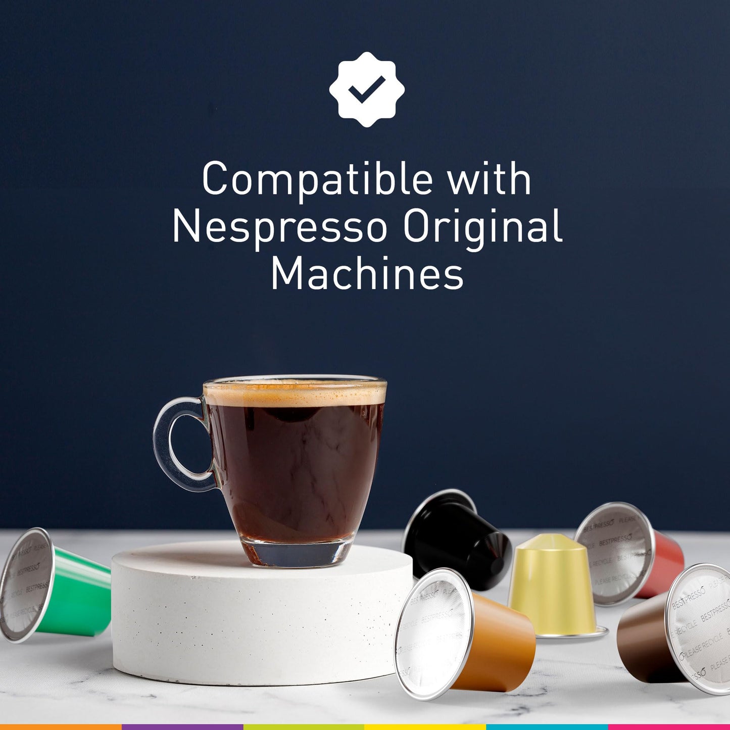 Bestpresso Coffee For Nespresso Original Machine 120 Pods Certified Genuine Espresso Flavored Pack Vanilla Pods Compatible With