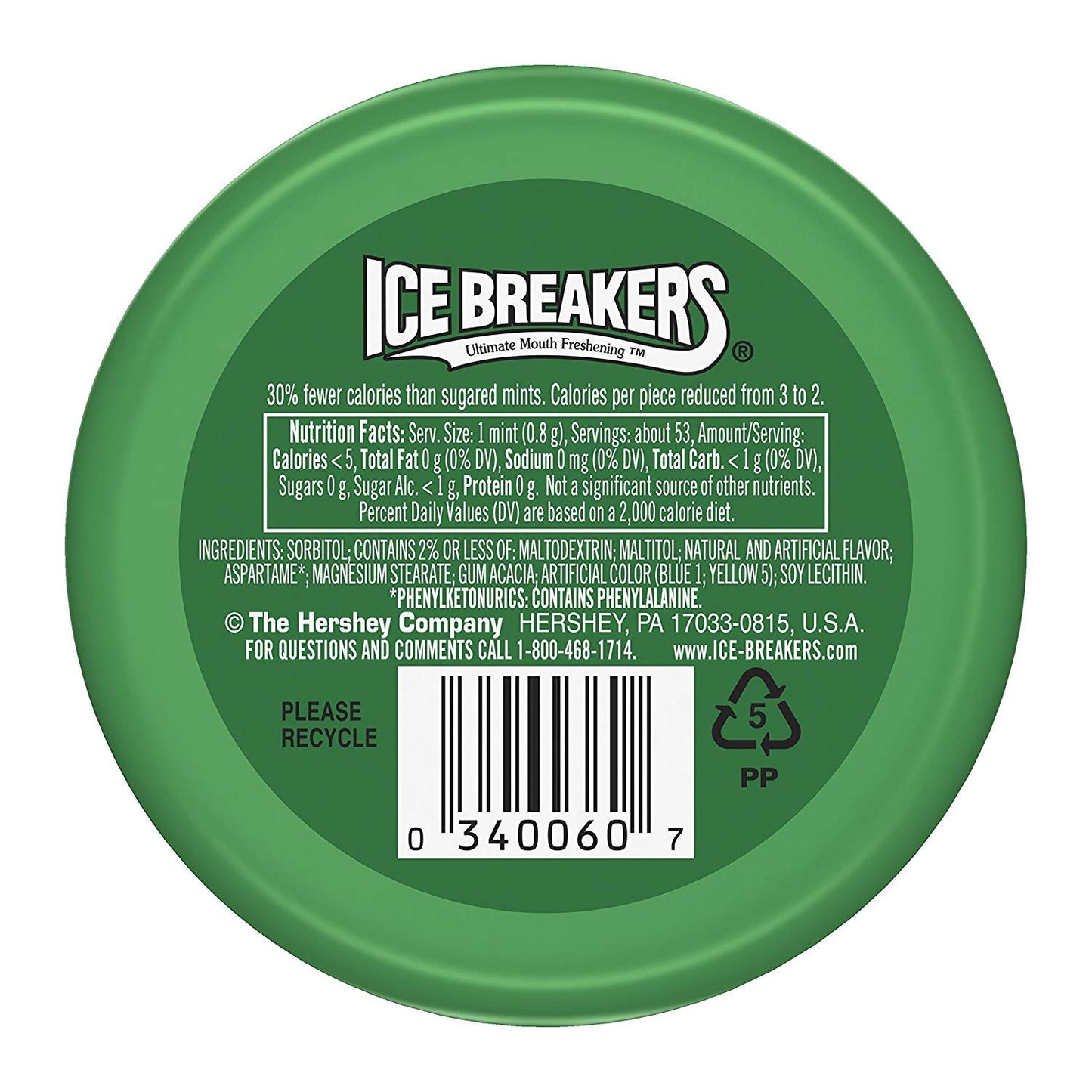 Ice Breakers Spearmint Mints, 1.5-Ounce Pucks (Pack Of 16)