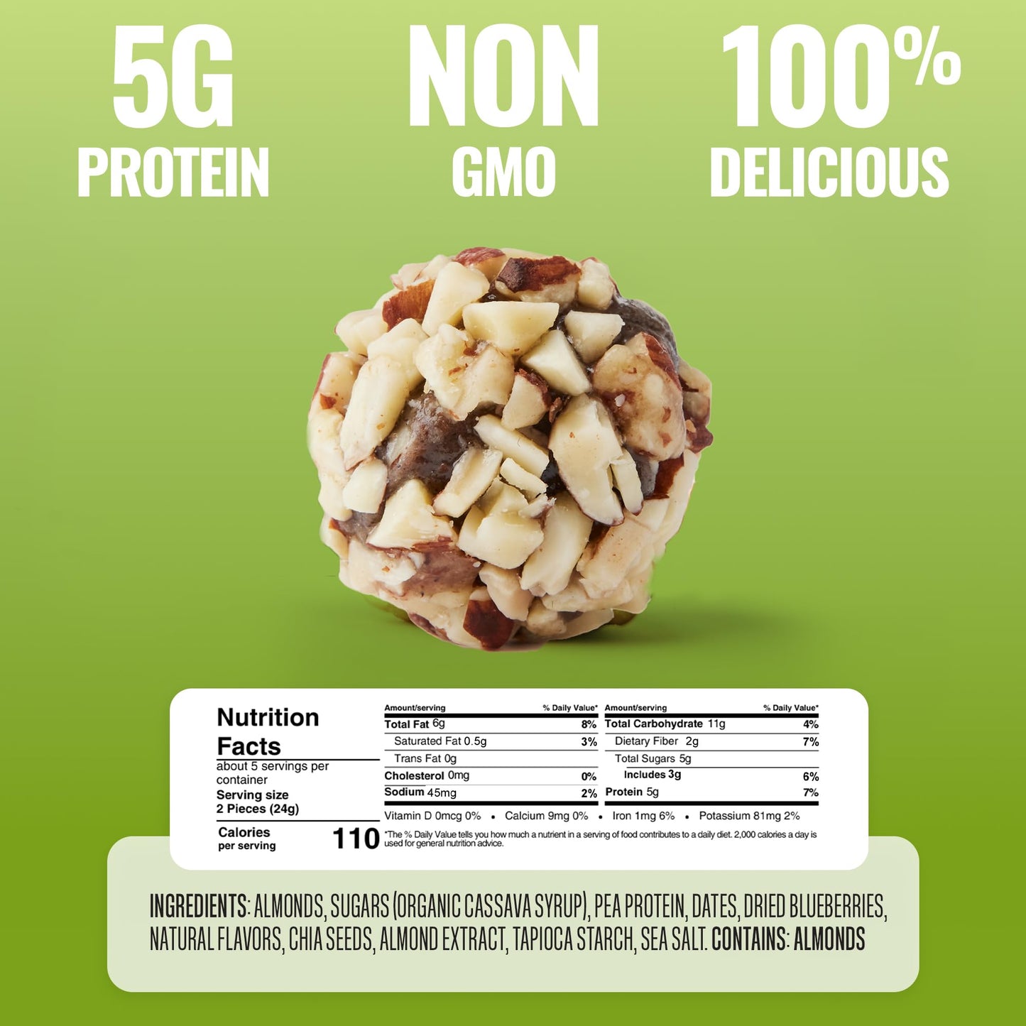 The Gfb Grain Free Banana Nut Bites - Our Tasty Snack Is Non Gmo, Vegan & Paleo Friendly - Grain & Soy Free Protein Balls - Plan