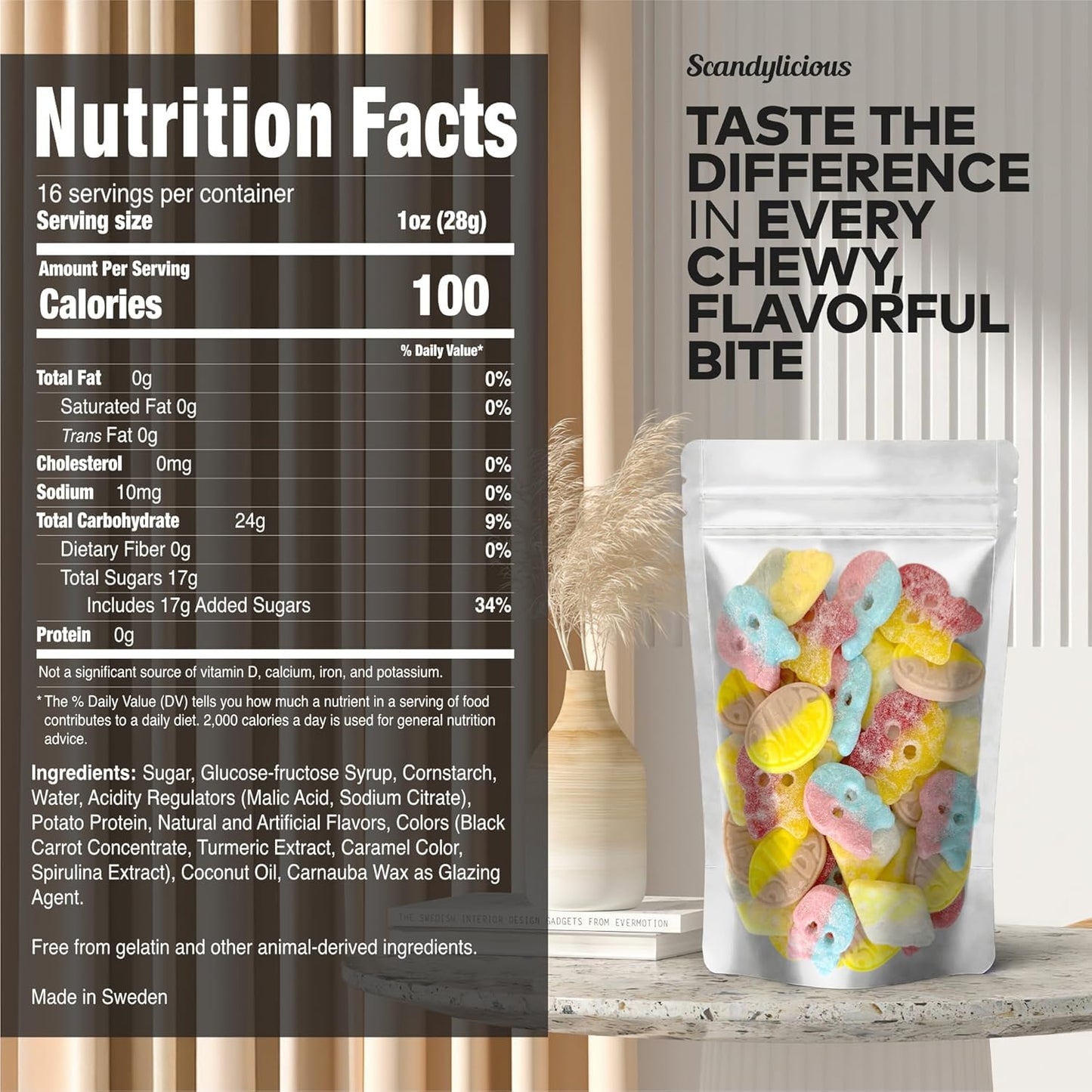 Bubs Swedish Candy Mix (0.5 Lb, Fruity, Sour, Sweet, Dizzy)