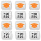 Candy With A Twist Jumbo Marshmallows - Individually Wrapped - Class of 2025 - 12 Count - Orange