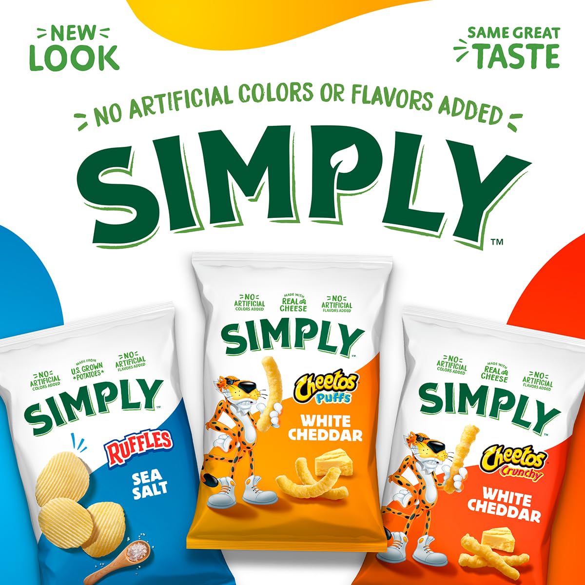 Frito-Lay Simply Cheetos White Cheddar Puffs, 8 Count (Pack of 1)