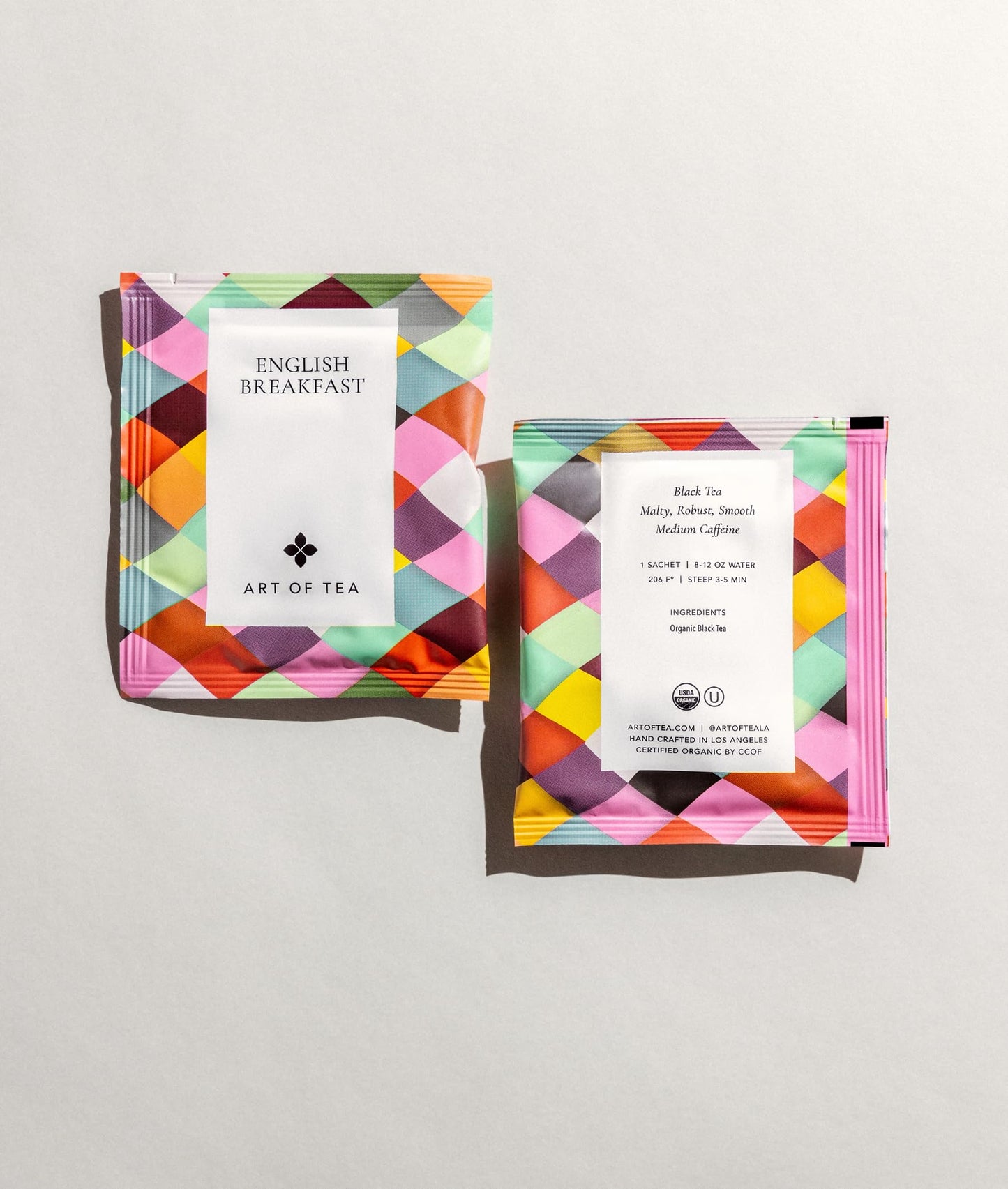 Art of Tea | Organic English Breakfast Tea | 50 Eco Friendly Pyramid Tea Bag Sachet Bulk Box