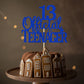 Blue Glitter 13 Official Teenager Cake Topper, Cheers To 13 Years Decor, 13Th Birthday Party Decorations