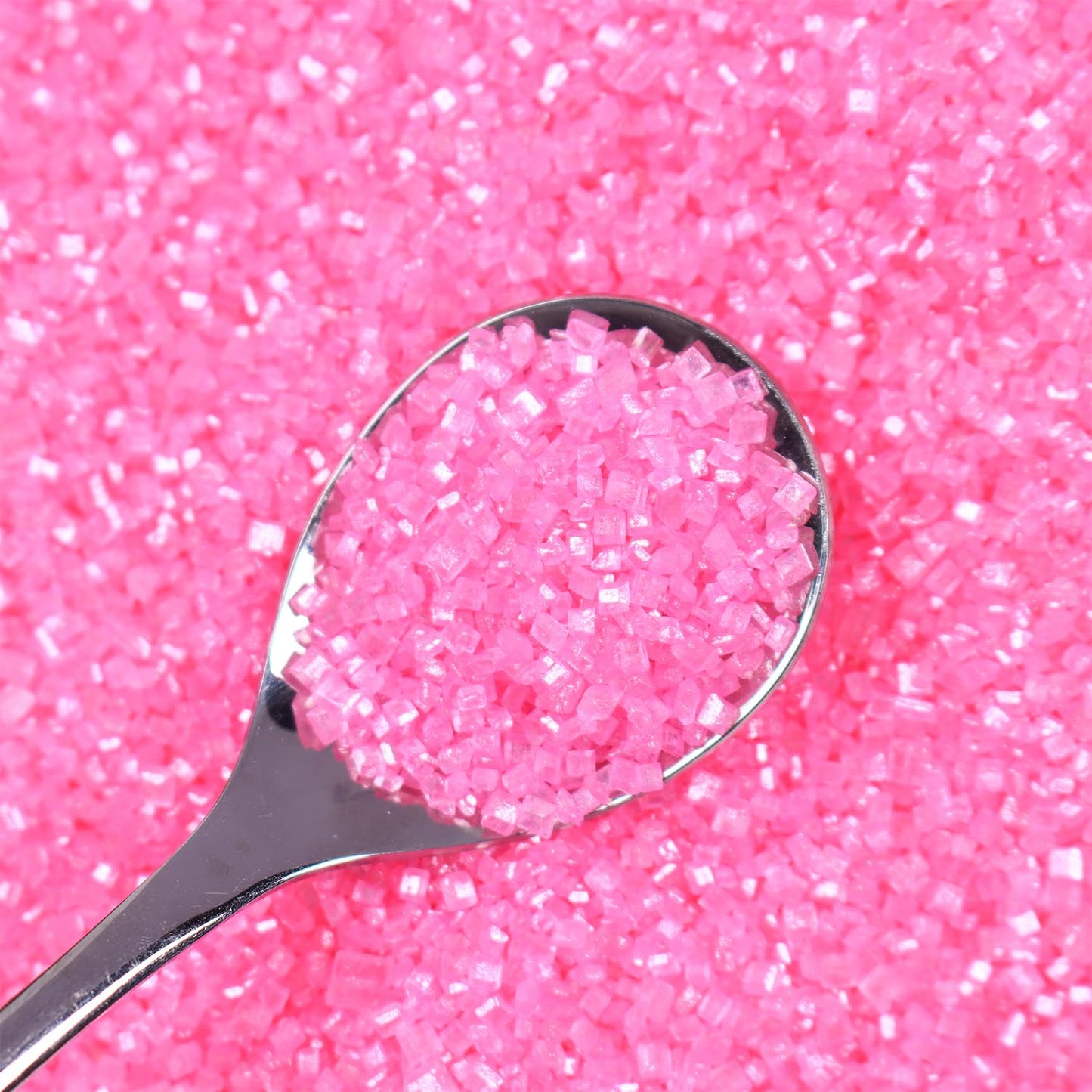Sanding Sugar Pink Edible Sugar Sprinkles Sanding Sugar For Cake Decorating, Sparkling Edible Crystal Candy White Pearl Sugar Fo