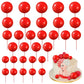 Rsstarxi Red Foam Balloons Cake Topper - 30 PCS Mini Balloons for Baby Shower, Kids Birthday, Wedding, Anniversary Cake Decorations