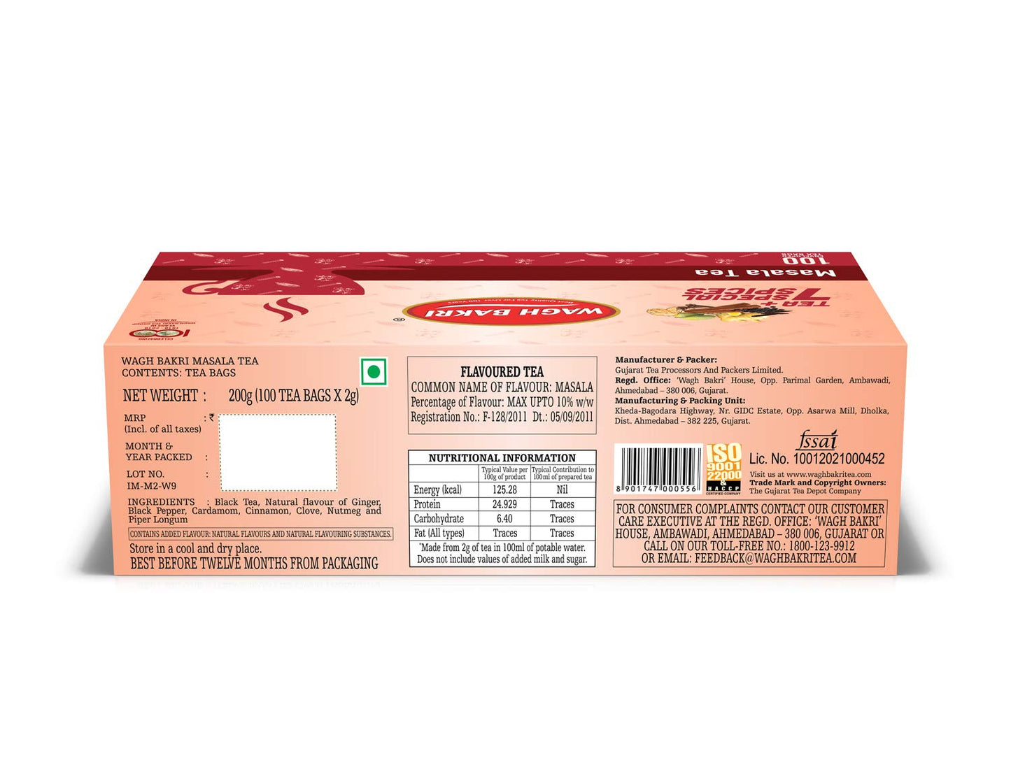 Wagh Bakri Masala Chai Tea Bags,200 Grams