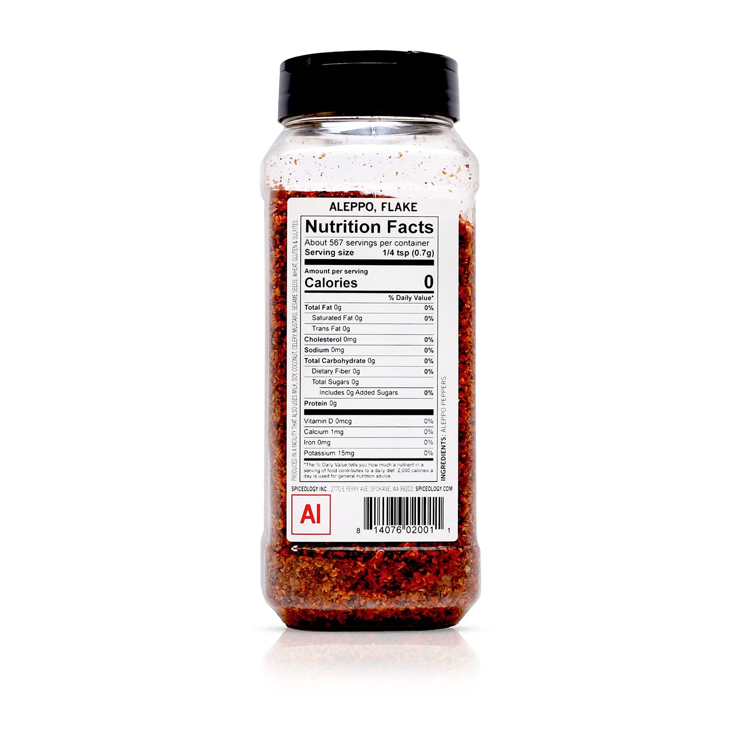 Spiceology - Aleppo Pepper Flakes - Dried Ground Aleppo Pepper - Chiles - Bulk Spices - Spices and Sesonings - 14 oz